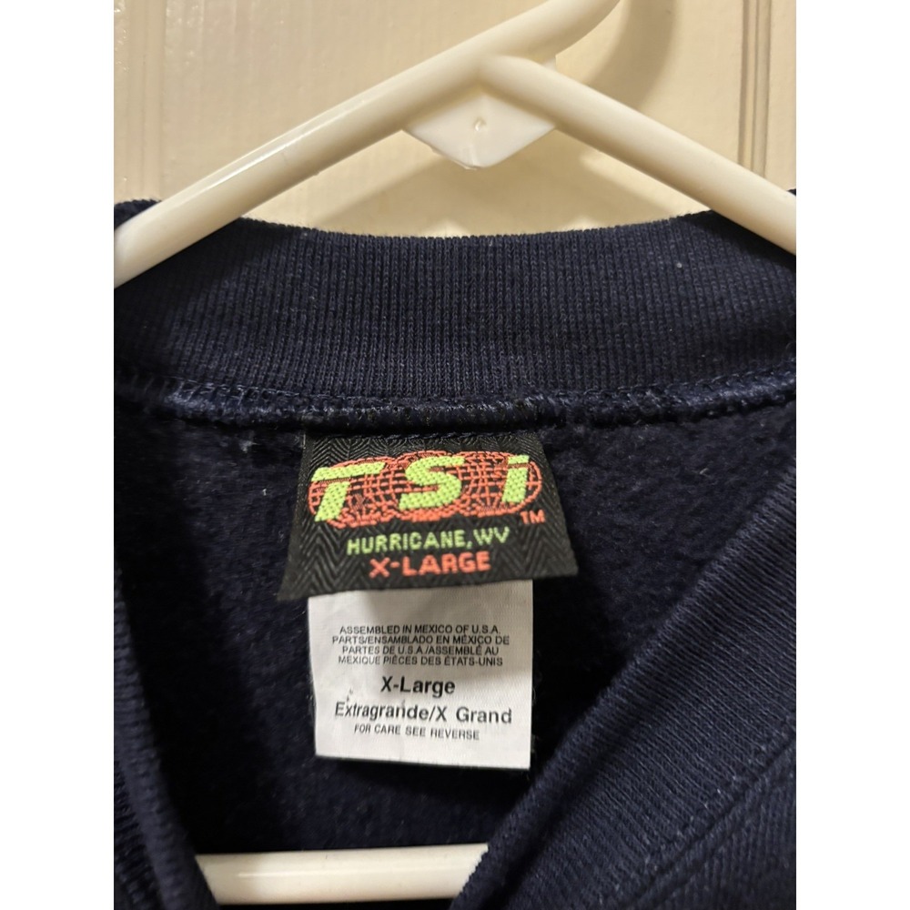 Vintage TSI Notre Dame Fighting Irish Sweatshirt Mens XL Navy Blue Embroidered - Picture 3 of 4